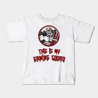 This Is My Gaming Squad | Gamer 4 Life | Multiplayer Team Work Crew Kids T-Shirt